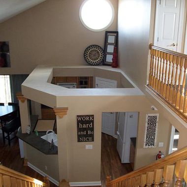 Looking Down Kitchen